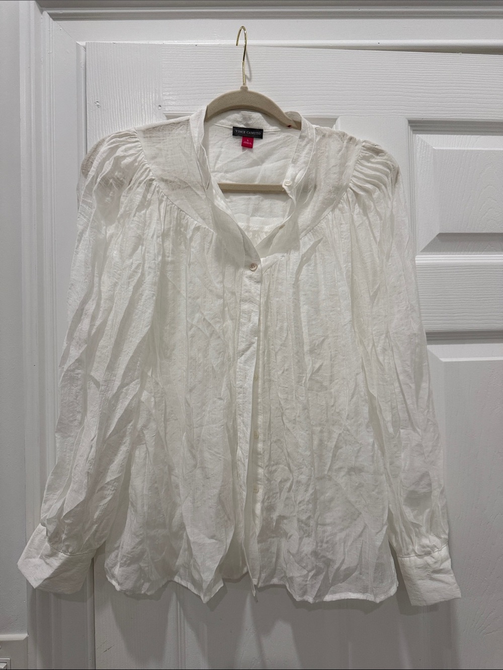 Vince Camuto White Top with Black Label